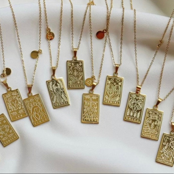 18k gold VIRGO ♍️ zodiac sign necklace - Picture 3 of 15